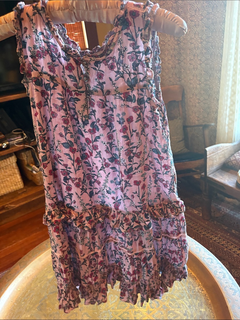 Peek Pink Floral Ruffle Tiered Dress